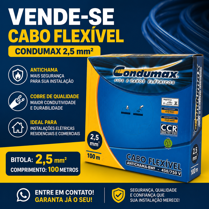 CABO FLEXÍVEL 2,5 MM CONDUMAX